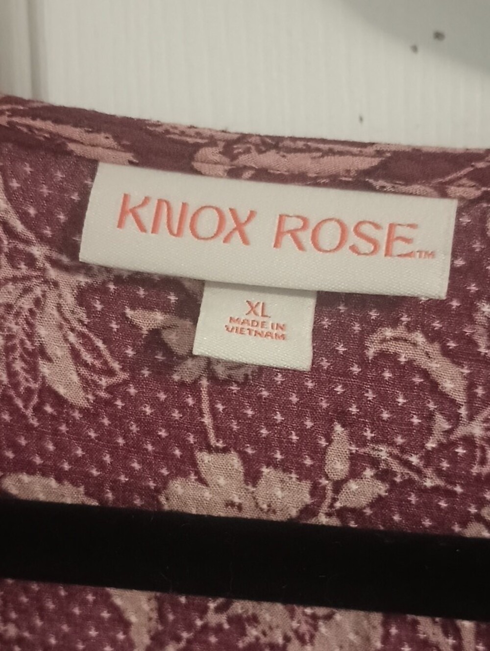 Knox Rose Maroon Floral Long-Sleeve Midi Dress - Picture 2 of 9